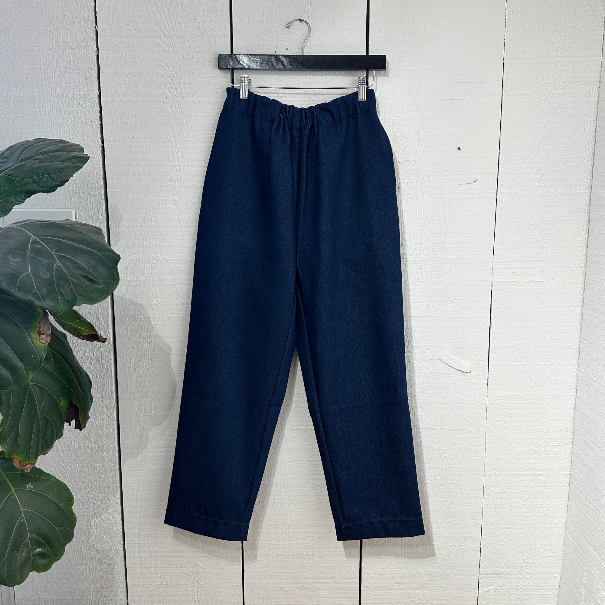 WF Cafe Pant in Blue Deadstock Denim