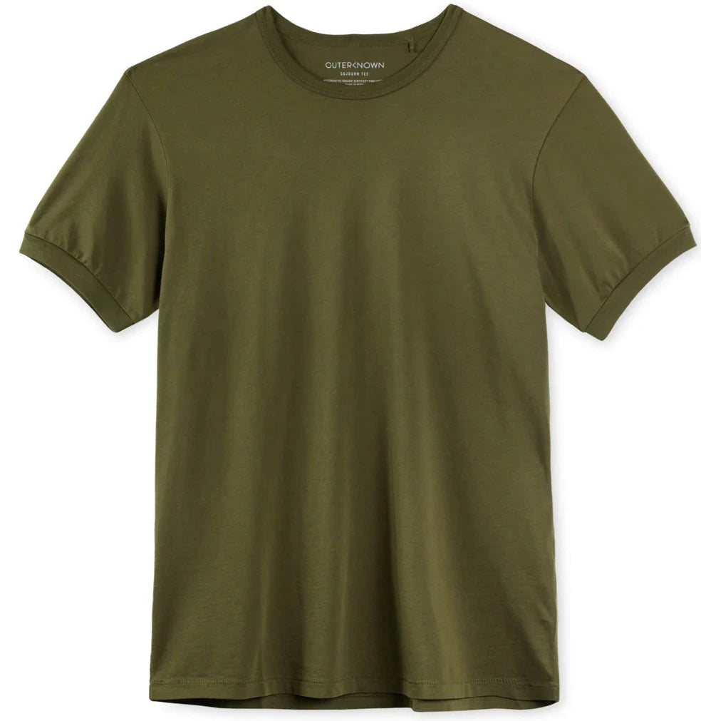 Outerknown - Sojourn Tee in Olive Night (without Pocket)