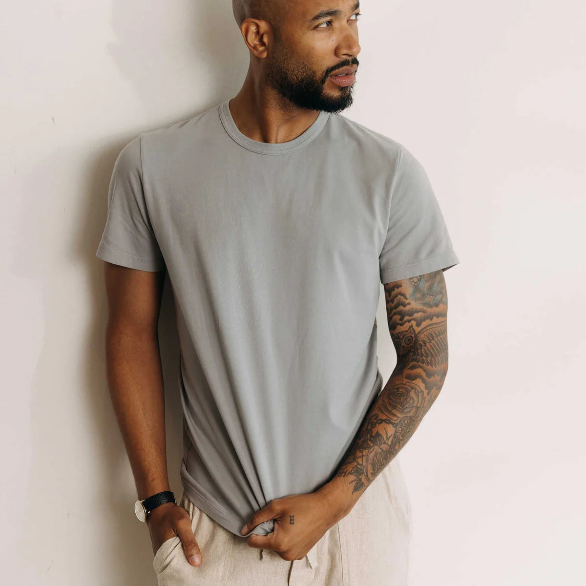 Taylor Stitch - The Organic Cotton Tee in Overcast